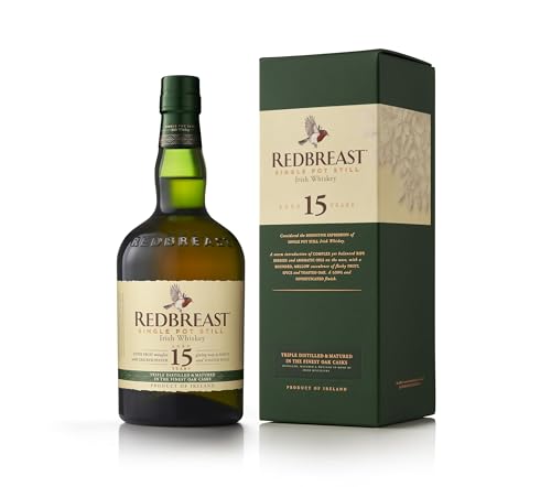 Redbreast 15 Jahre Single Pot Still Irish Whiskey – Kraftvolle Whiskey-Komposition aus Irland – 1 x 0,7 l von Redbreast