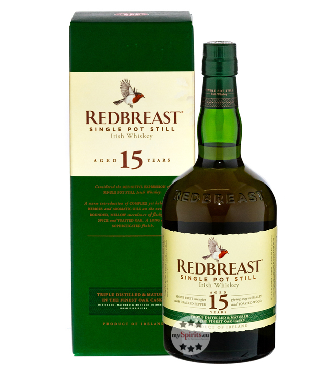 Redbreast 15 Jahre Whiskey (46 % Vol., 0,7 Liter) von Redbreast