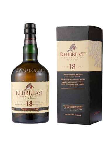 Red breast 18 Jahre, Single Pot Still Irish Whiskey mit feinstem Oloroso-Sherry, dreifach destilliert, aus der Midleton Distillery in Irland, 700 ml Red breast 18 Jahre, Single Pot Still Irish Whiskey mit feinstem Oloroso-Sherry, dreifach destilliert, aus der Midleton Distillery in Irland, 700 ml von Redbreast