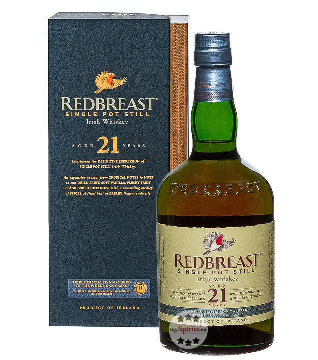 Redbreast 21 Jahre Single Pot Still Irish Whiskey (46 % Vol., 0,7 Liter) von Redbreast