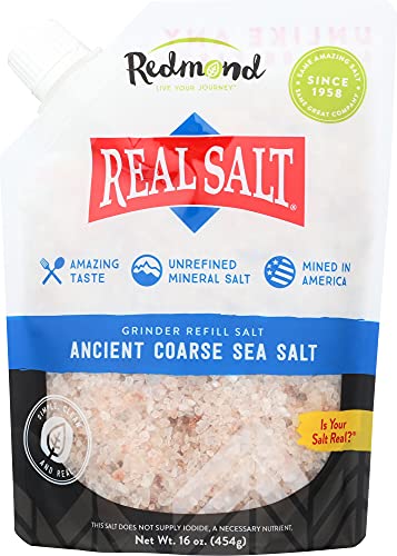 REDMOND Real Salt COARSE Salz, 454g Nachfüllbeutel - natürliches Speisesalz mit grober Körnung aus einem alten Ur-Meer in Utah, reich an Mineralien REDMOND Real Salt COARSE Salz, 454g Nachfüllbeutel - natürliches Speisesalz mit grober Körnung aus einem alten Ur-Meer in Utah, reich an Mineralien von Redmond