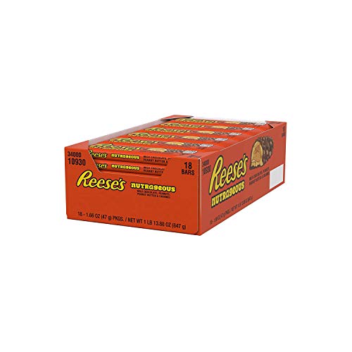 Nutrageous Schoko-Erdnussbutter-Süßigkeitenriegel, 18 Stück von Reese's