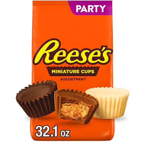 REESE'S Miniatures Erdnussbutterbecher mit verschiedenen Aromen, Süßigkeiten-Party-Set, 910 ml von Reese's