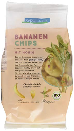 Reformhaus Bananen-Chips gesüßt, 6er Pack (6 x 175 g) von Reformhaus