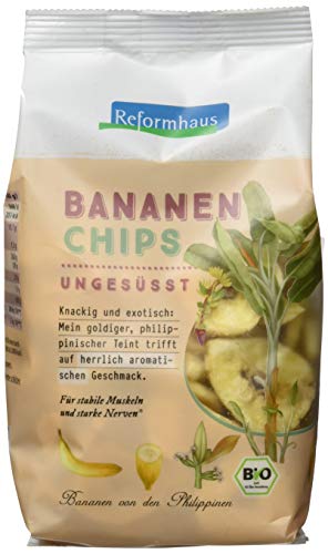 Reformhaus Bananen-Chips ungesüßt bio, 6er Pack (6 x 175 g) von Reformhaus