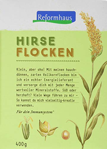 Reformhaus Hirse-Flocken Bio, 6er Pack (6 x 400 g) von Reformhaus