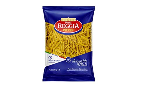 10x Pasta Reggia Assortiti Misti N°16 Hartweizengrieß Pasta 100% Italienische Pasta Packung mit 500g von Reggia