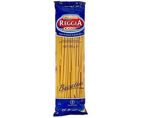 24x Pasta Reggia Bucatini N°15 Hartweizengrieß Pasta 100% Italienische Pasta Packung mit 500g von Reggia