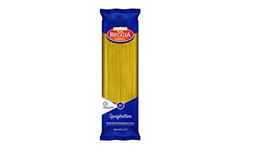 24x Pasta Reggia Spaghettini N°20 Hartweizengrieß Pasta 100% Italienische Pasta Packung mit 500g von Reggia