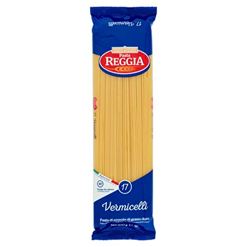 24x Pasta Reggia Vermicelli N°17 Hartweizengrieß Pasta 100% Italienische Pasta Packung mit 500g von Reggia