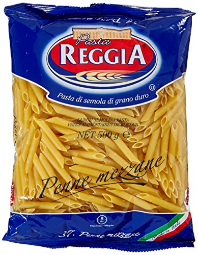 Pasta Reggia Penne Mezzane N°37 Hartweizengrieß Pasta 100% Italienische Pasta Packung mit 500g von Reggia
