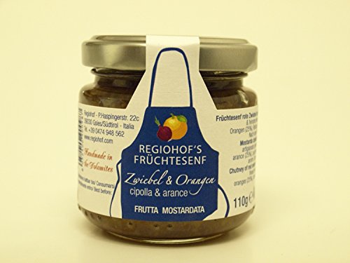 Früchtesenf Chutney Rote Zwiebel und Orange - Senf 110 gr. Regiohof von Regiohof