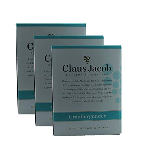 Weißwein Pfalz Grauburgunder Claus Jacob Edition Sommelier Bag in Box trocken (3x5,0L) von Reh Kendermann GmbH | 55411 Bingen