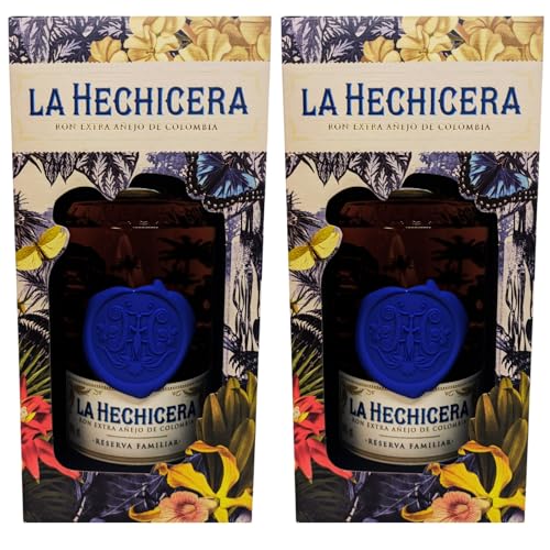 2 x La Hechicera Reserva Rum in Geschenkpackung 0,7 l 40% + 1 x La Hechicera Socken + 1 x La Hechicera Stoffbeutel by Reichelts von Reichelts