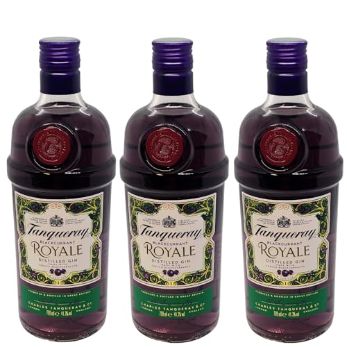 3 x Tanqueray Blackcurrant Royale Gin 0,7 l 41,3% + 1 x original Tanqueray Glas GRATIS by Reichelts von Reichelts