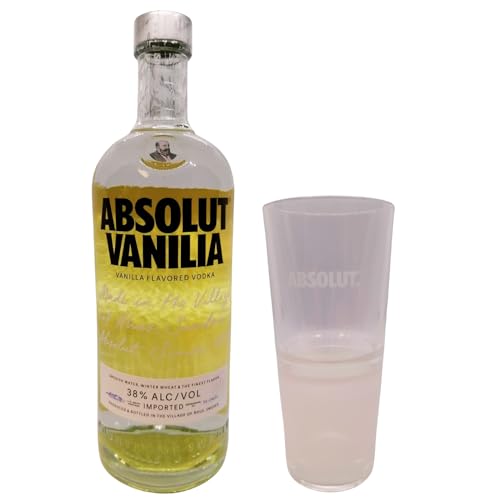 Absolut Vodka Vanille 1 l 38% + 1 original Absolut Wodka Glas by Reichelts von Reichelts