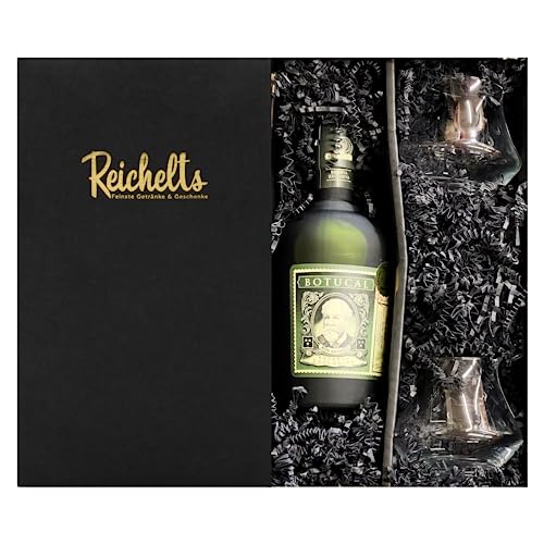 Botucal Rum Reserva Exclusiva 0,7 l 40% + 2 x original Botucal Tumbler als Geschenkset in Präsentbox by Reichelts I Das ideale Geschenk egal ob Geburtstag, Hochzeit, Veranstaltung oder Einladung von Reichelts