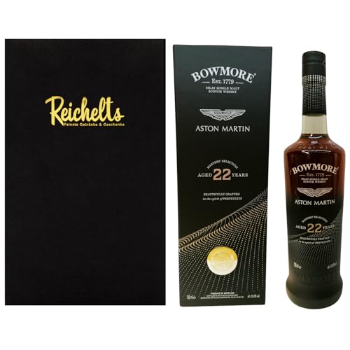 Bowmore 22 Jahre Aston Martin Islay Single Malt Scotch Whisky Limited Edition Release 2023 0,7 l 51% als Geschenkset mit Präsentbox by Reichelts Bowmore 22 Jahre Aston Martin Islay Single Malt Scotch Whisky Limited Edition Release 2023 0,7 l 51% als Geschenkset mit Präsentbox by Reichelts von Reichelts