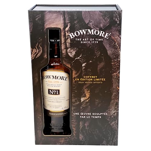 Bowmore ISLAY Single Malt Scotch Whisky No1 0,7 l 40% + 2 original Bowmore Gläser als Geschenkset by Reichelts von Reichelts
