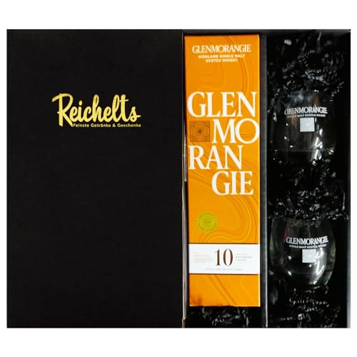 Glenmorangie The Original 10 Jahre 0,7 l 40% Single Malt Scotch Whisky + 2 x original Glenmorangie Tumbler als Geschenkset in Präsentbox by Reichelts von Reichelts