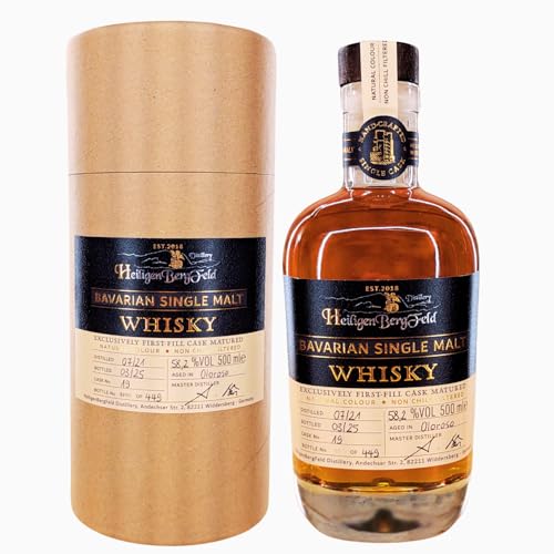 HeiligenBergFeld Cask 19 Olorosso Bavarian Single Malt Whisy 0,5 l 58,2% | Eine auf 449 Flaschen limitierte Abfüllung by Reichelts von Reichelts