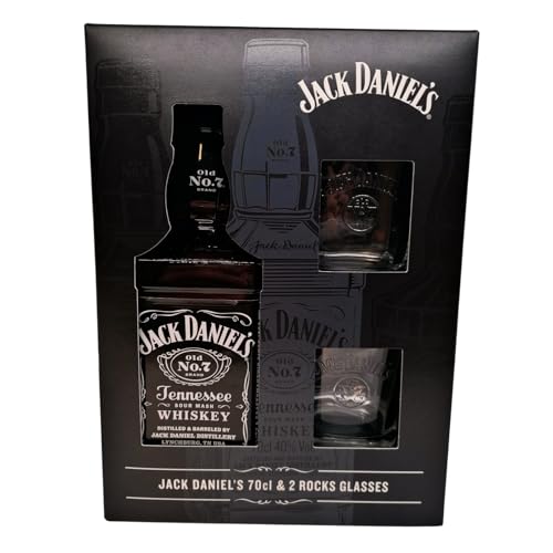 Jack Daniel's Tennessee Whiskey 0,7 l 40% + 2 x original Jack Daniel's Glas in Geschenkverpackung by Reichelts von Reichelts