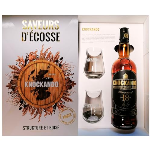 Knockando 18 Years Slow Matured 0,7 l 43% Single Malt Whisky + 2 x original Knockando Glas in Geschenkverpackung by Reichelts von Reichelts