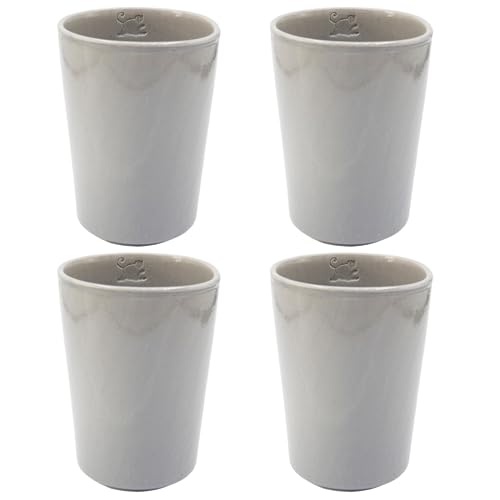 Monkey 47 Steingutbecher "The Becher" - 4er Set - mit Monkey 47 Logo als Geschenkset by Reichelts von Reichelts