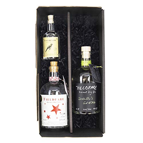 Reichelts I Feinste Geschenke in Präsentbox/Fieldfare Gin Weihnachts-Edition 2020 0,5l + Distiller's Cut 2020 0,5 l (Limitiert auf 500 Stück) + Fieldfare Diemel Dry Gin – Classic Edition 0,1 l von Reichelts