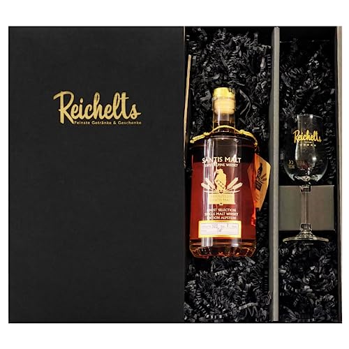 Säntis Malt Edition No XVIII 8 Jahre Whisky 0,5 l 48% + 1 Reichelts Bugatti Tasting Glas 2cl/4cl als Geschenkset in Präsentbox by Reichelts von Reichelts