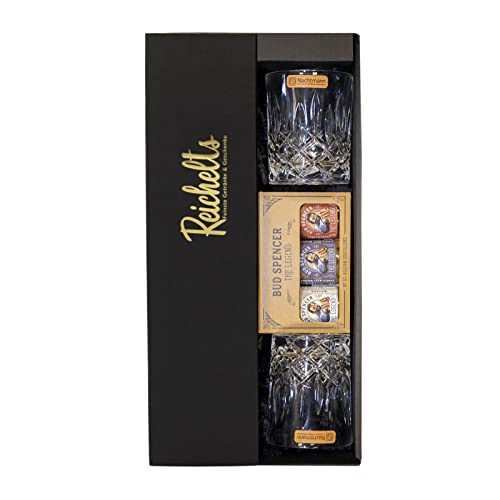 St. Kilian Bud Spencer the Legend Whisky 0,05 Minis 3er Box + 2 Nachtmann Tumbler als Geschenkset in Präsentbox by Reichelts von Reichelts