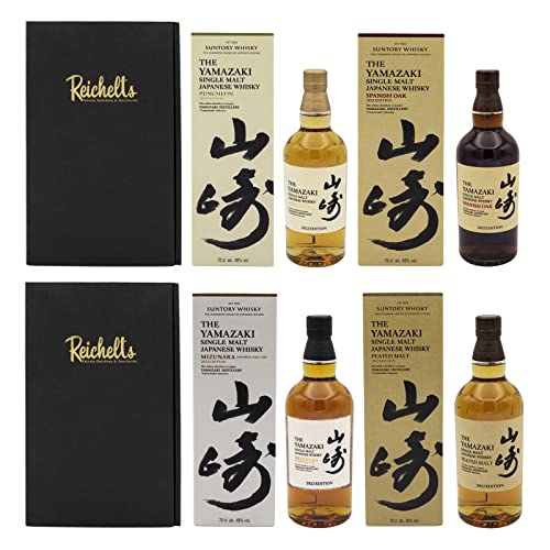 THE YAMAZAKI Tsukuriwake Selection Limited Edition 2022 4er Set 0,7 l 48% Single Malt Japanese Suntory Whisky als Geschenkset mit Präsentbox by Reichelts von Reichelts