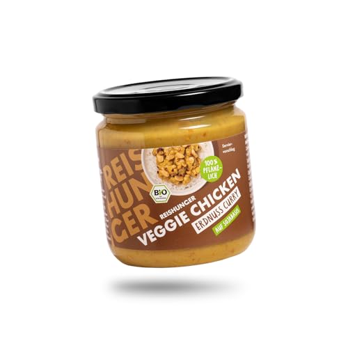 REISHUNGER Bio Veggie Chicken Erdnuss Curry, 1 x 380 g - Vegane Proteinquelle in Bio-Qualität - Nussig-fruchtiges Erdnuss Curry mit Veggie Chunks REISHUNGER Bio Veggie Chicken Erdnuss Curry, 1 x 380 g - Vegane Proteinquelle in Bio-Qualität - Nussig-fruchtiges Erdnuss Curry mit Veggie Chunks von Reishunger
