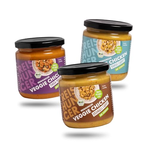 REISHUNGER Bio Veggie Chicken Probier Set, 3 x 380g, Vegane Proteinquelle in Bio-Qualität REISHUNGER Bio Veggie Chicken Probier Set, 3 x 380g, Vegane Proteinquelle in Bio-Qualität von Reishunger