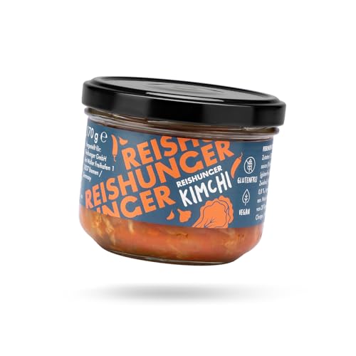 REISHUNGER Kimchi, 3x170 g - Vegan & Glutenfrei - fertiges Kimchi aus fermentierten Chinakohl - perfekt zu Gerichten der koreanischen Küche REISHUNGER Kimchi, 3x170 g - Vegan & Glutenfrei - fertiges Kimchi aus fermentierten Chinakohl - perfekt zu Gerichten der koreanischen Küche von Reishunger
