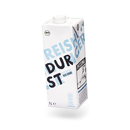 REISHUNGER BIO Reisdrink 10L (10 x 1L) - Veganer Pflanzendrink aus BIO - Ohne Soja, Zucker & Zusatzstoffe - Laktosefreie & Glutenfreier Reisdrink- Auch in 1L und 5 x 1L erhältlich von Reishunger