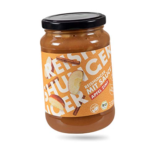 REISHUNGER BIO Sauce Apfel Zimt, 3 Gläser - Vegan & Glutenfrei - Ideal zu Milchreis, Porridge & weiteren Süßspeisen von Reishunger