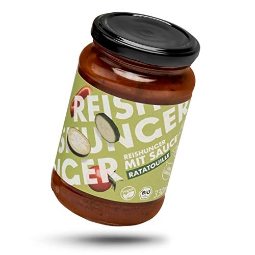 REISHUNGER BIO Sauce Ratatouille,6x330ml - Vegan & Glutenfrei - Mediterrane Fertigsauce - Ideal zu Reis, Pasta und anderen Gerichten von Reishunger