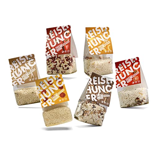 REISHUNGER BIO Blitz-Risotto Fertigmischungen im Set - 6 verschiedene Sorten (6 x 250g) - Glutenfrei von Reishunger