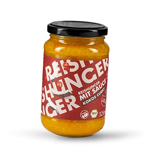 REISHUNGER BIO Sauce Kokos-Curry, 3x325ml - Vegan & Glutenfrei - Aromatische Curry Sauce - Ideal zu Reis, Pasta oder Curry von Reishunger