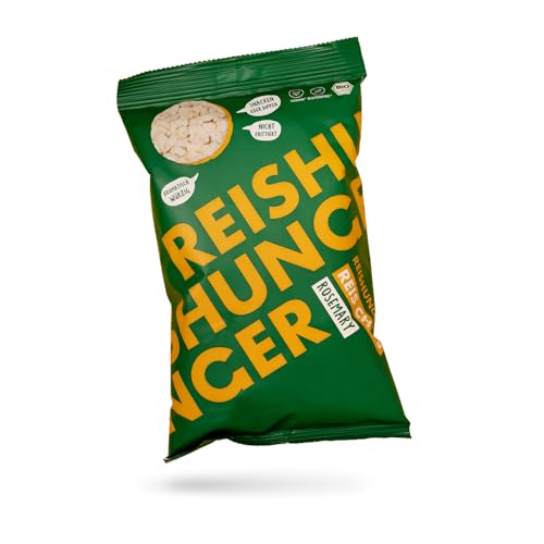 REISHUNGER Knusprige BIO Reis Chips »Rosemary« aus Vollkorn Reis (4 x 50g) - Vegan & Glutenfrei - In vielen Sorten und Größen verfügbar von Reishunger