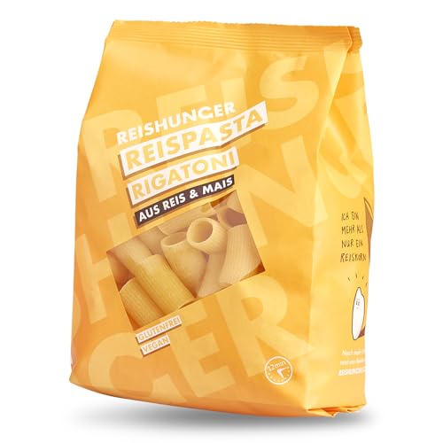 REISHUNGER Glutenfreie Rigatoni Reispasta aus Mais- & Reismehl (10 x 400g) - Auch in 400g und 3 x 400g erhältlich - Bei Zöliakie geeignet von Reishunger