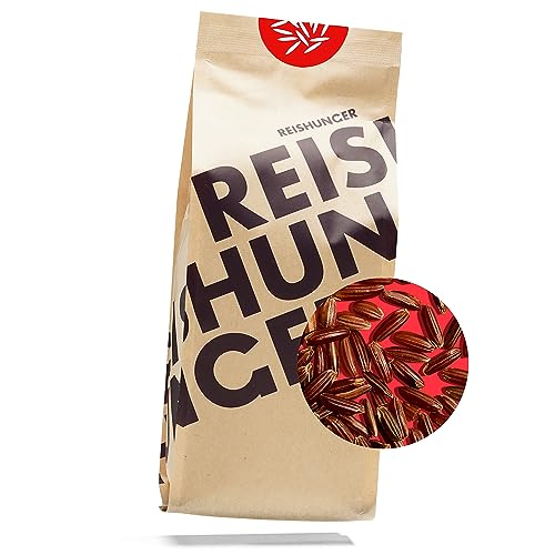 REISHUNGER BIO Roter Vollkorn Reis aus Italien – 1,8 kg (3 x 600 g) - Sorte: Rosso Integrale – erhältlich in 600g bis 9kg – 100% Sortenrein von Reishunger