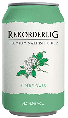 Rekorderlig - Cider - 24x0,33l Dosen in den brandneuen Sommerfarben | Set inkl. lukky24® Schlüsselanhänger für Einkaufswagenchip (Holunder 4,5% Vol) von Rekorderlig