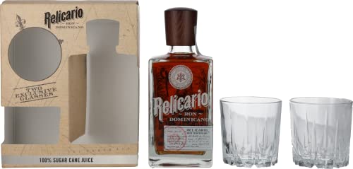 Relicario Ron Dominicano Superior 40% Vol. 0,7l in Geschenkbox mit 2 Gläsern von Relicario