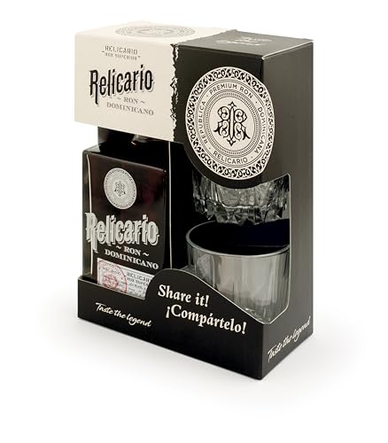 Relicario Ron Dominicano Superior 40% Vol. 0,7l in Geschenkbox mit 2 Gläsern von Relicario