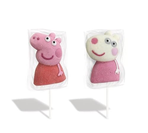 Marshmallow Lollipops PEPPA PIG, Lollis in Peppa Pig Design, 12 x 45g von Relkon