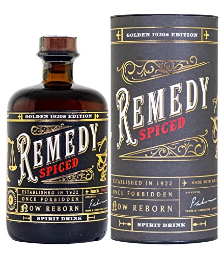 Remedy Spiced Rum | Spirit Drink Golden1920s Edition | Feine Noten von Vanille, Orangenschalen und Zimt | 41,5% Vol. | 0,7l von Remedy Rum
