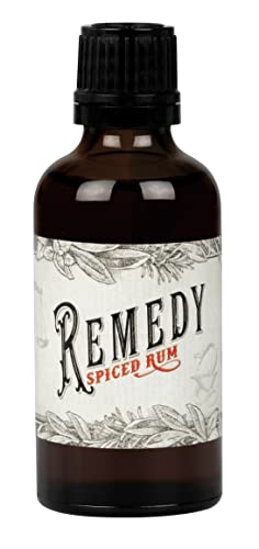 Remedy Spiced Rum | Gold Meiningers International Spirits Award | Gold London Spirits Awards | Auf Basis 3 karibischer Rums | Feine Noten von Vanille, Orangenschale & Zimt| 41,5% | 50ml von Remedy Rum