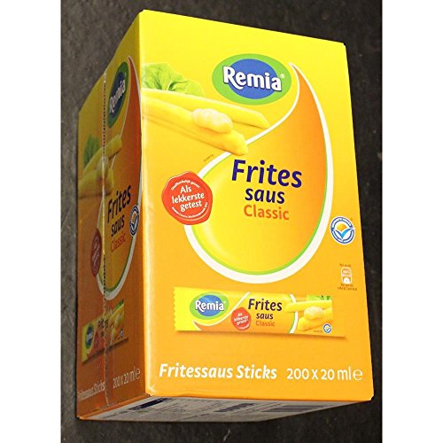 Remia Gewürz-Sauce Fritten Sauce Classic Displaybox 200 x 20ml einzeln verpackt (Frites Saus) von Remia